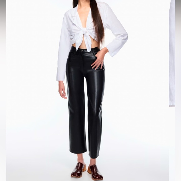 ARITZIA -Wilfred The Melina Tall Cropped Leather Pant - Picture 7 of 8